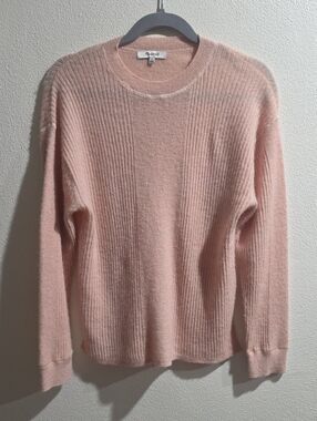 Madewell Lightweight Soft Pink Alpaca Sweater